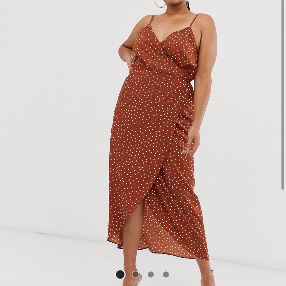 ASOS Curve Polka Dot Slip Dress